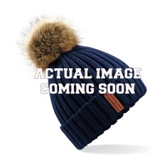 Faux Fur Pop Pom Chunky Beanie