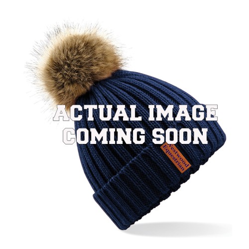 Faux Fur Pop Pom Chunky Beanie