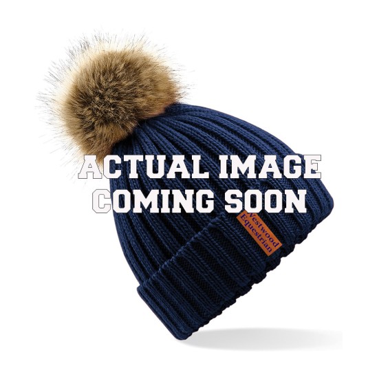 Faux Fur Pop Pom Chunky Beanie