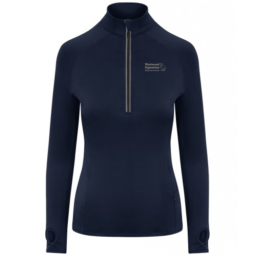Ladies Cool Flex Half Zip Sweat Top
