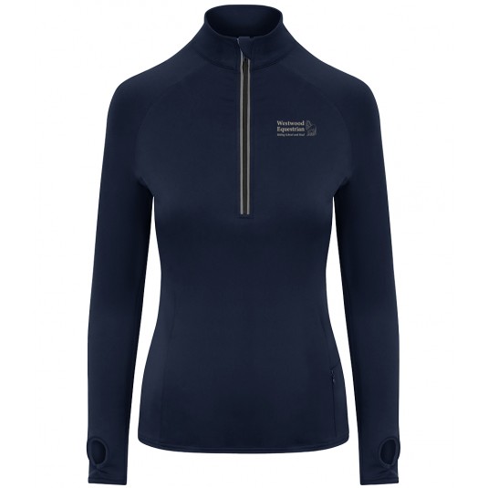 Ladies Cool Flex Half Zip Sweat Top